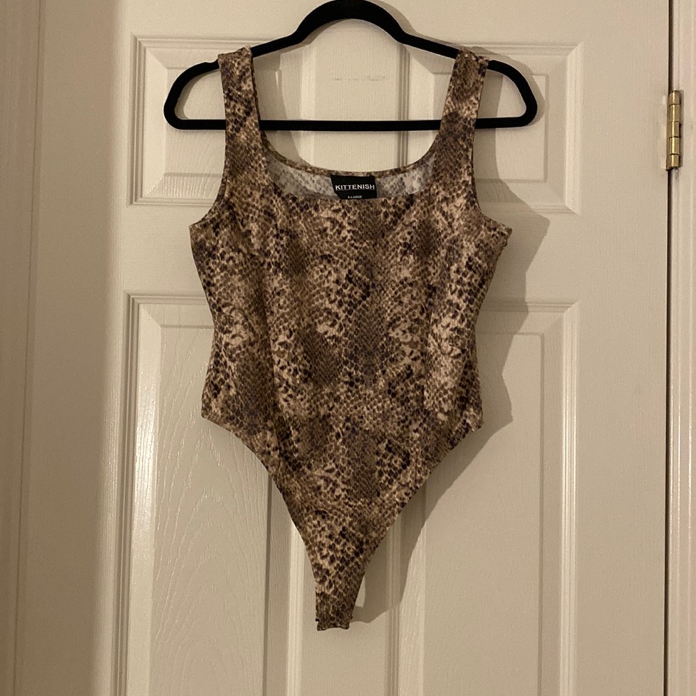 Snake print body suit